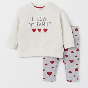 🧡 H&M | 2-Piece Outfit | Baby Girl | Hearts♥️